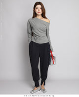 裾スリットジョガーパンツ