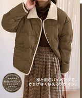ノーカラーキルティングジャケット