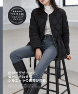 ノーカラーキルティングジャケット