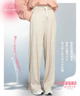 さらてろピンタック入りイージーワイドパンツ