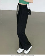 さらてろピンタック入りイージーワイドパンツ