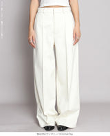 元祖裏起毛ピンタック入りワイドパンツ