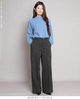 元祖裏起毛ピンタック入りワイドパンツ