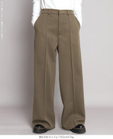 元祖裏起毛ピンタック入りワイドパンツ