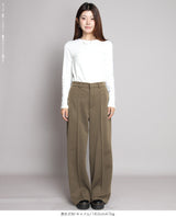 元祖裏起毛ピンタック入りワイドパンツ