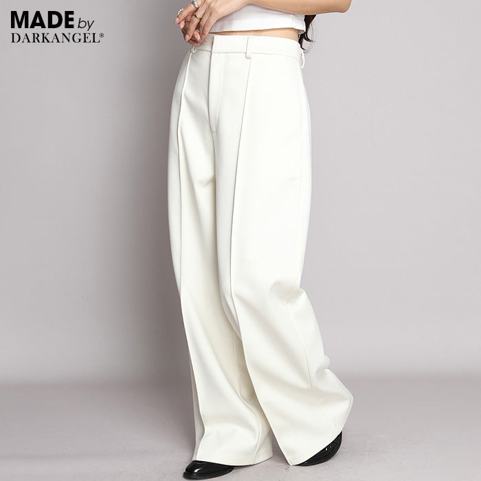 元祖裏起毛ピンタック入りワイドパンツ