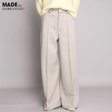 元祖裏起毛ピンタック入りワイドパンツ