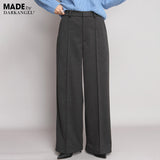 元祖裏起毛ピンタック入りワイドパンツ