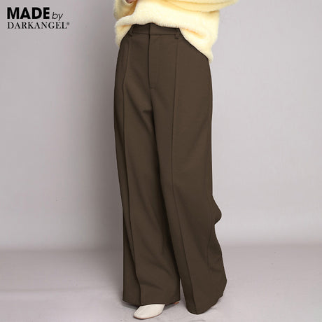 元祖裏起毛ピンタック入りワイドパンツ