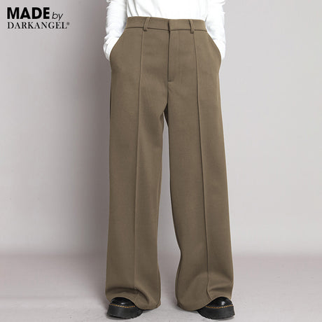 元祖裏起毛ピンタック入りワイドパンツ