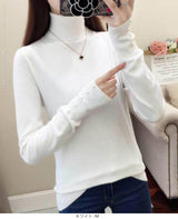 袖パールタートルネックニット