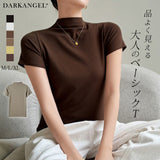 モックネックTシャツ