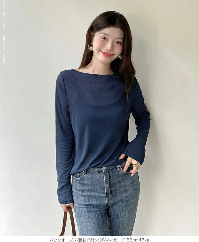 シアーロングスリーブTシャツ