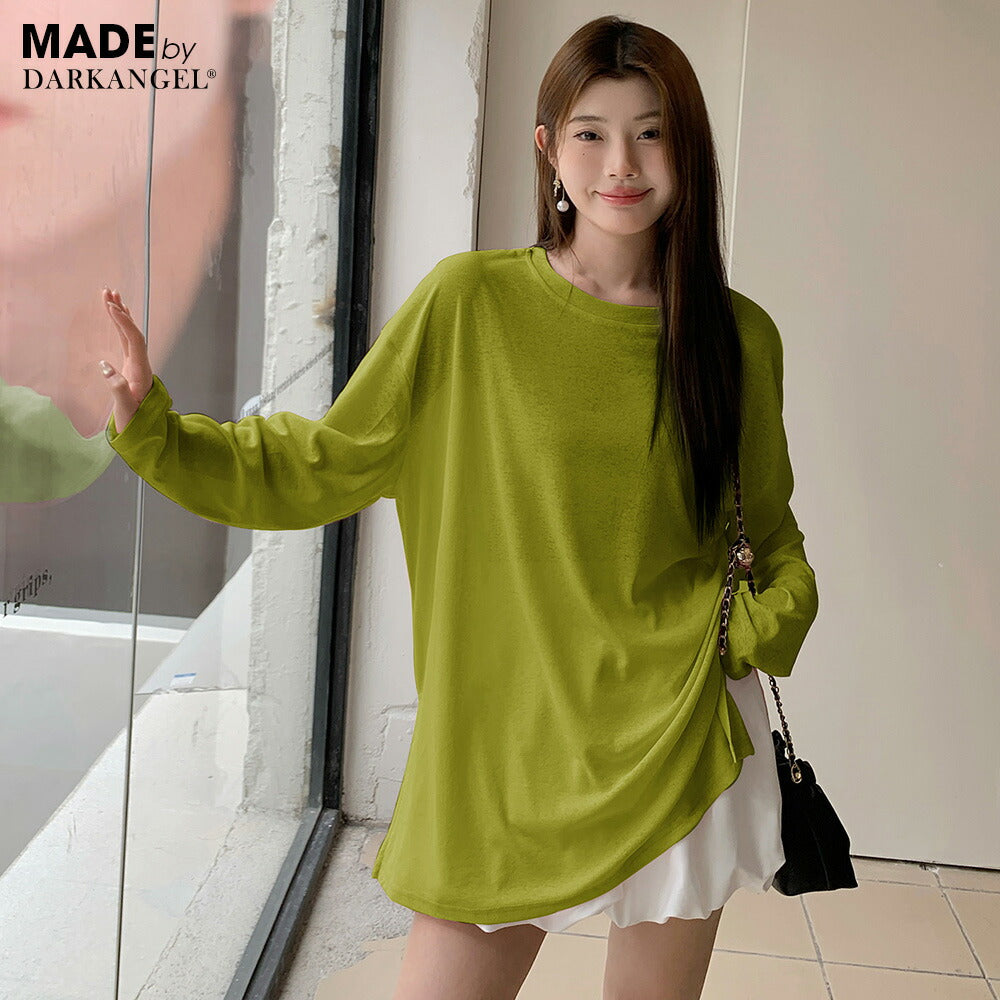 春夏新色追加シアーTシャツ｜透け感ルーズ×長袖レイヤード＆インナー