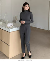 裏起毛 テーパードパンツ