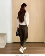 裏起毛 テーパードパンツ
