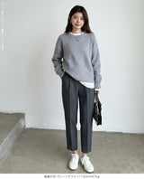 裏起毛 テーパードパンツ