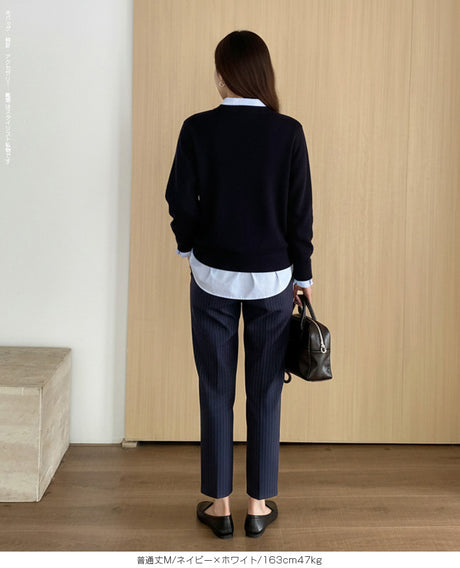 裏起毛 テーパードパンツ