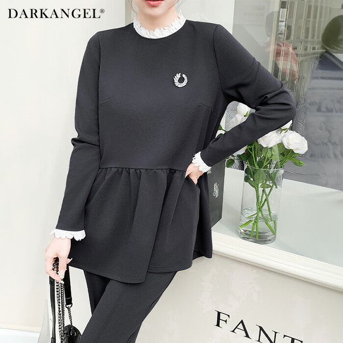 選べる2タイプペプラムセットアップ｜ネイビー – DARK ANGEL