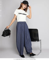 デニム風イージーコクーンパンツ