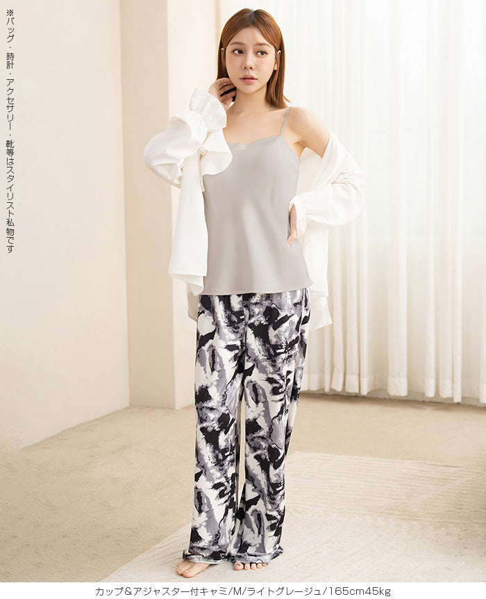 サテンカップ付きキャミ