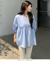 ペプラムチュニックブラウス