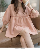 ペプラムチュニックブラウス