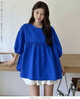 ペプラムチュニックブラウス