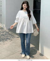 ペプラムチュニックブラウス