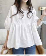 ペプラムチュニックブラウス