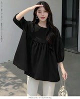 ペプラムチュニックブラウス