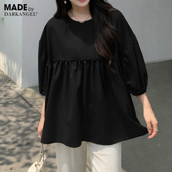 ペプラムチュニックブラウス