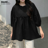 ペプラムチュニックブラウス