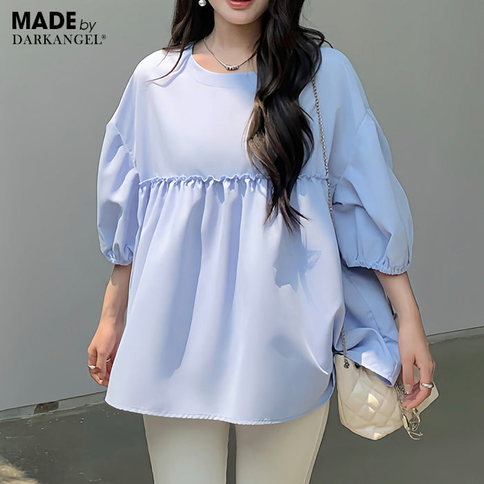 ペプラムチュニックブラウス