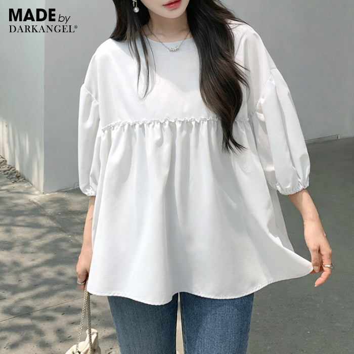 ペプラムチュニックブラウス