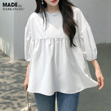 ペプラムチュニックブラウス