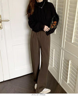 裏起毛スタンドカラーブラウス