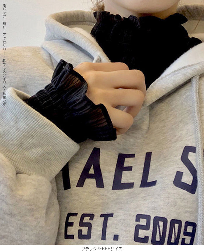 裏起毛スタンドカラーブラウス