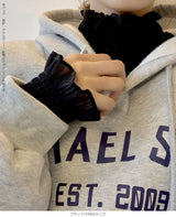 裏起毛スタンドカラーブラウス