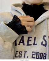 裏起毛スタンドカラーブラウス