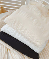 裏起毛スタンドカラーブラウス