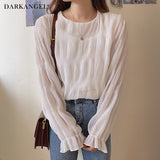 裏起毛スタンドカラーブラウス