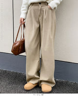 タック入りコーデュロイワイドパンツ