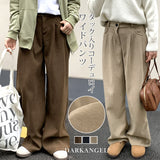 タック入りコーデュロイワイドパンツ