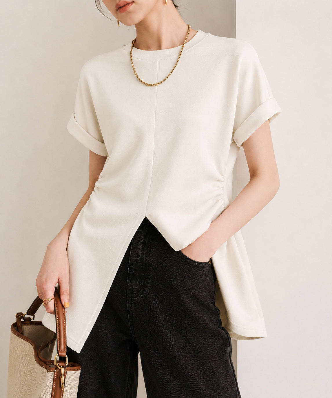 ウエストシェイプTシャツ