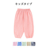 ギンガムチェックルームウェアパンツ