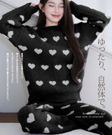 腹巻き付きニットルームウェア上下セット