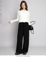 大人の抜け感ワイドパンツ