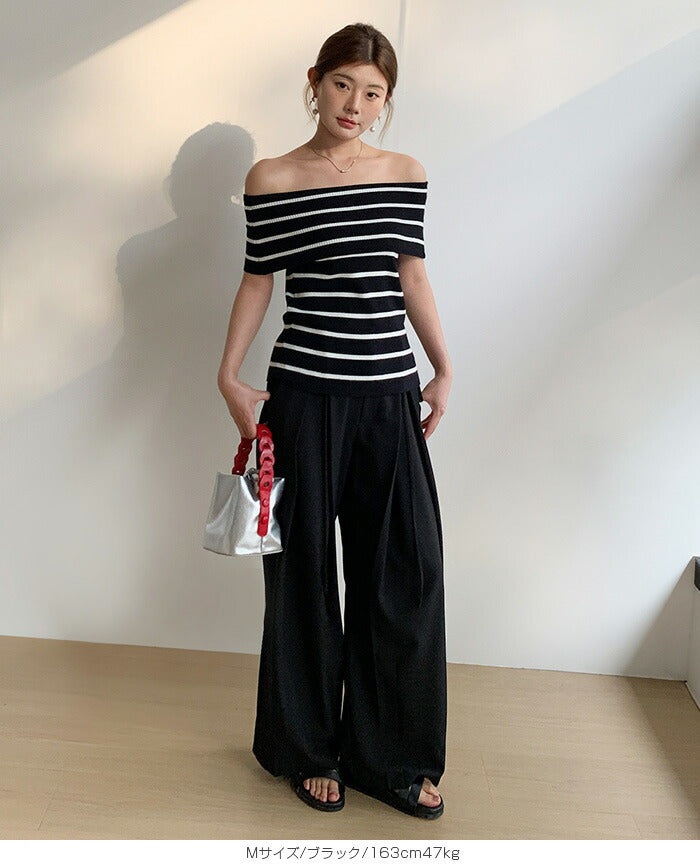 大人の抜け感ワイドパンツ