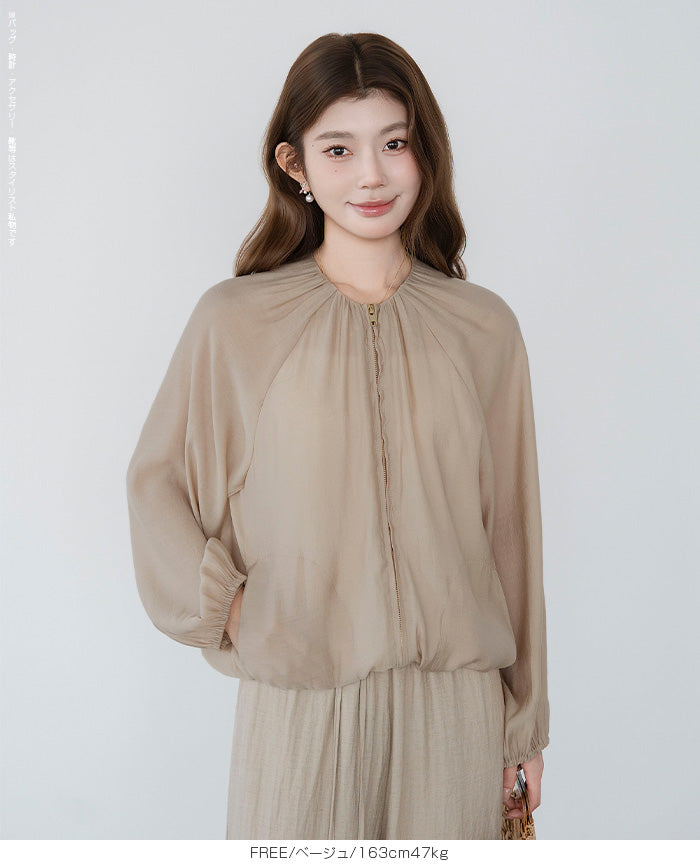 軽くて上品シアーブルゾン